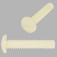 BMS214N #2-56 X 1/4" Binder Head, Slotted, Machine Screw, Coarse, Nylon